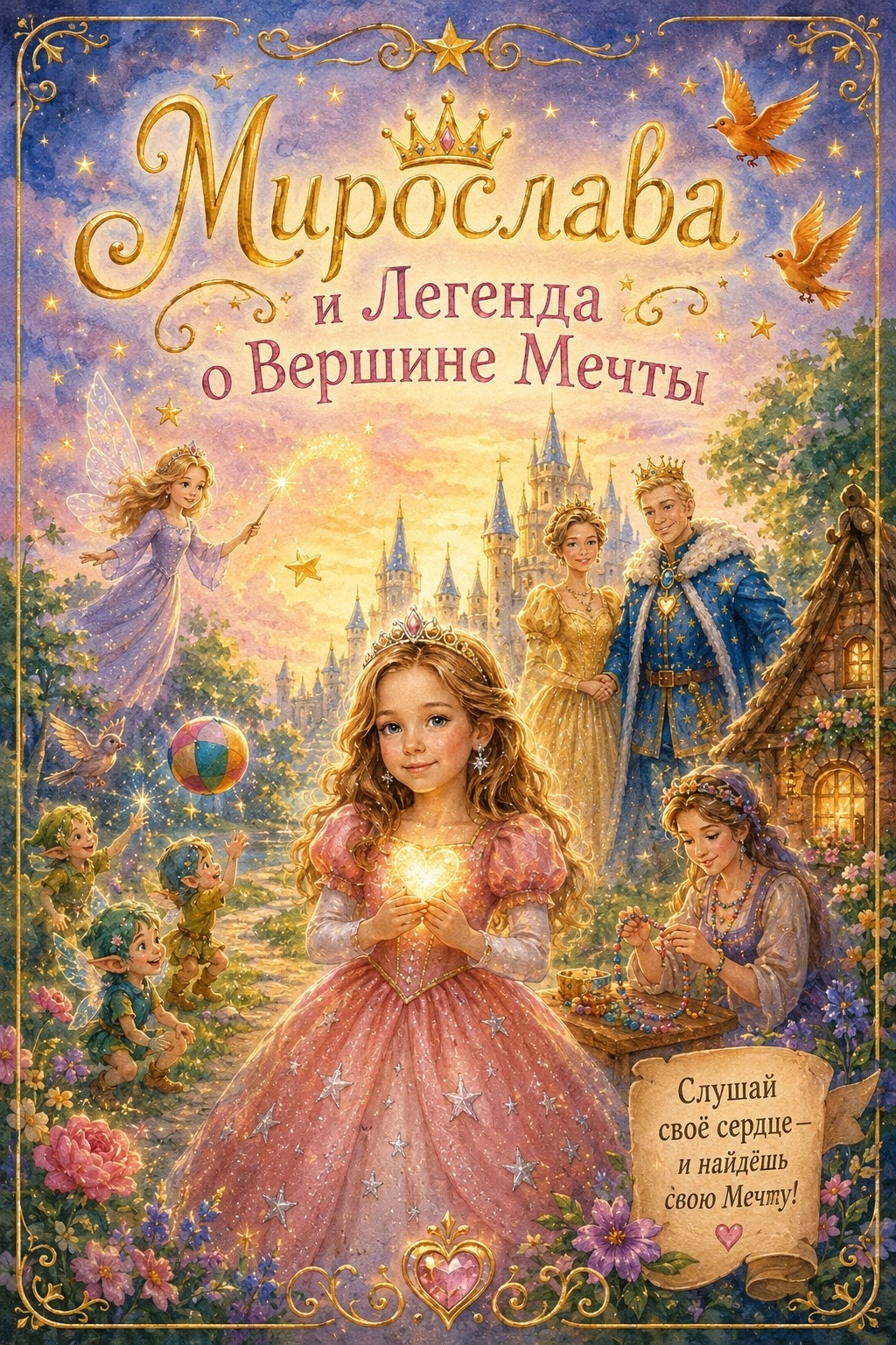 Обложка персональной сказки Мирослава и Легенда о Вершине Мечты